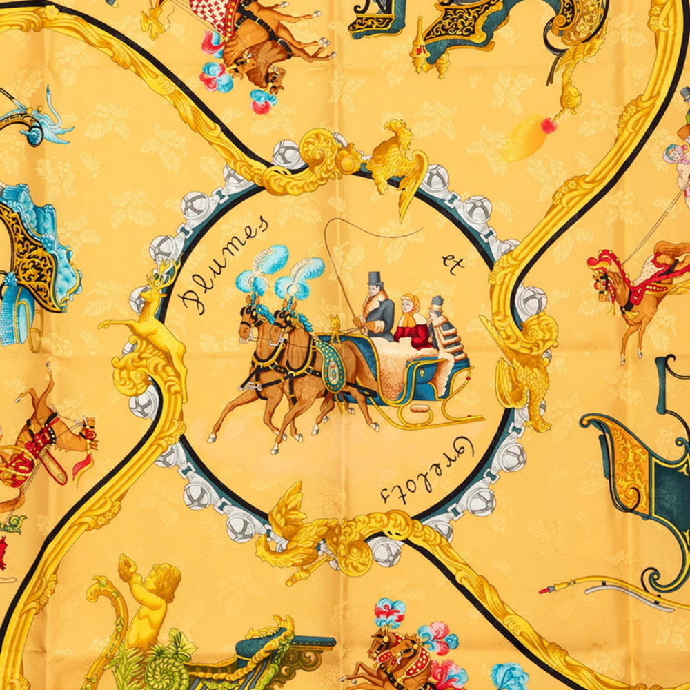HERMES Green Silk Scarf - Picture 3 of 8